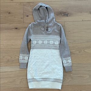 Cozy Girl’s Knit Hooded Sweater Dress (Size 10-12)